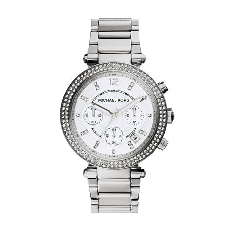 reloj michael kors all stainless steel 10 atm|michael kors leather watch.